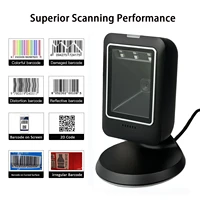 2d barcode scanner usb all round desktop automatic sensing data matrix reader supermarket barcode reader 1d 2d qr code