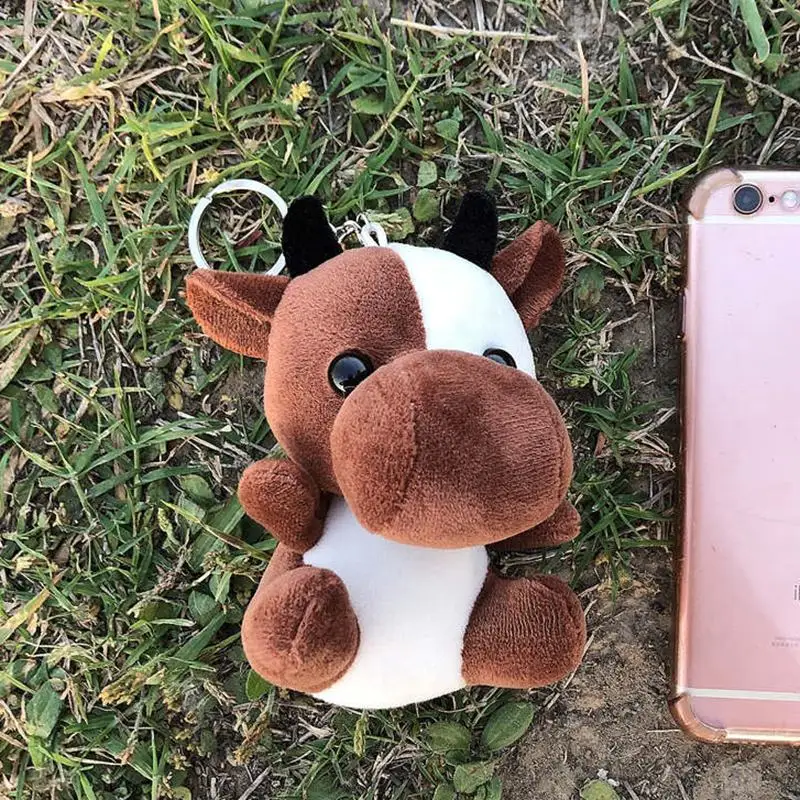 

Plush Toys Mini Cows Kawaii Simulation Cattle Cartoon Cute Stuffed Doll Boys Girls Keychain Toy Gifts For Kids Children Keyrings