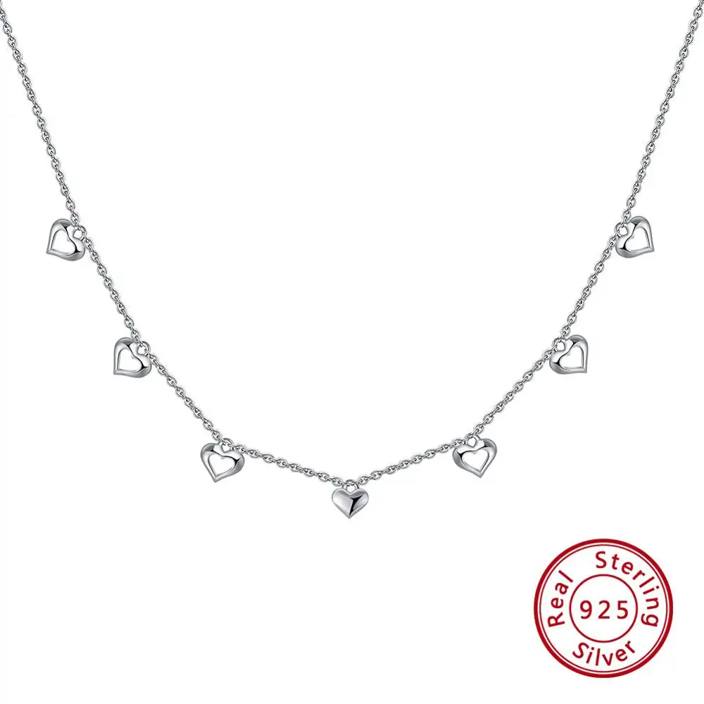 ORSA JEWELS подлинное 925 Серебряное ожерелье и подвеска в форме сердца Очаровательная подвеска блестящая роскошная женская Праздничная бижутерия SN120 - Цвет камня: SN120