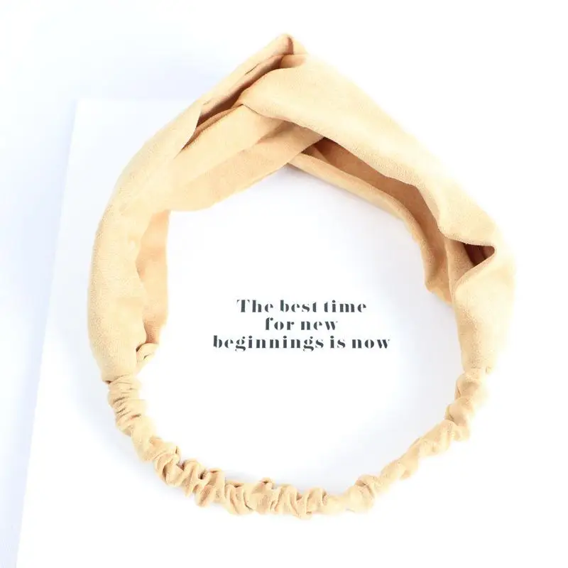 

2020 Women Solid Headband Turban Elastic Headwear Head Wrap Women Hair Accessories for Women Striped Hair Bands