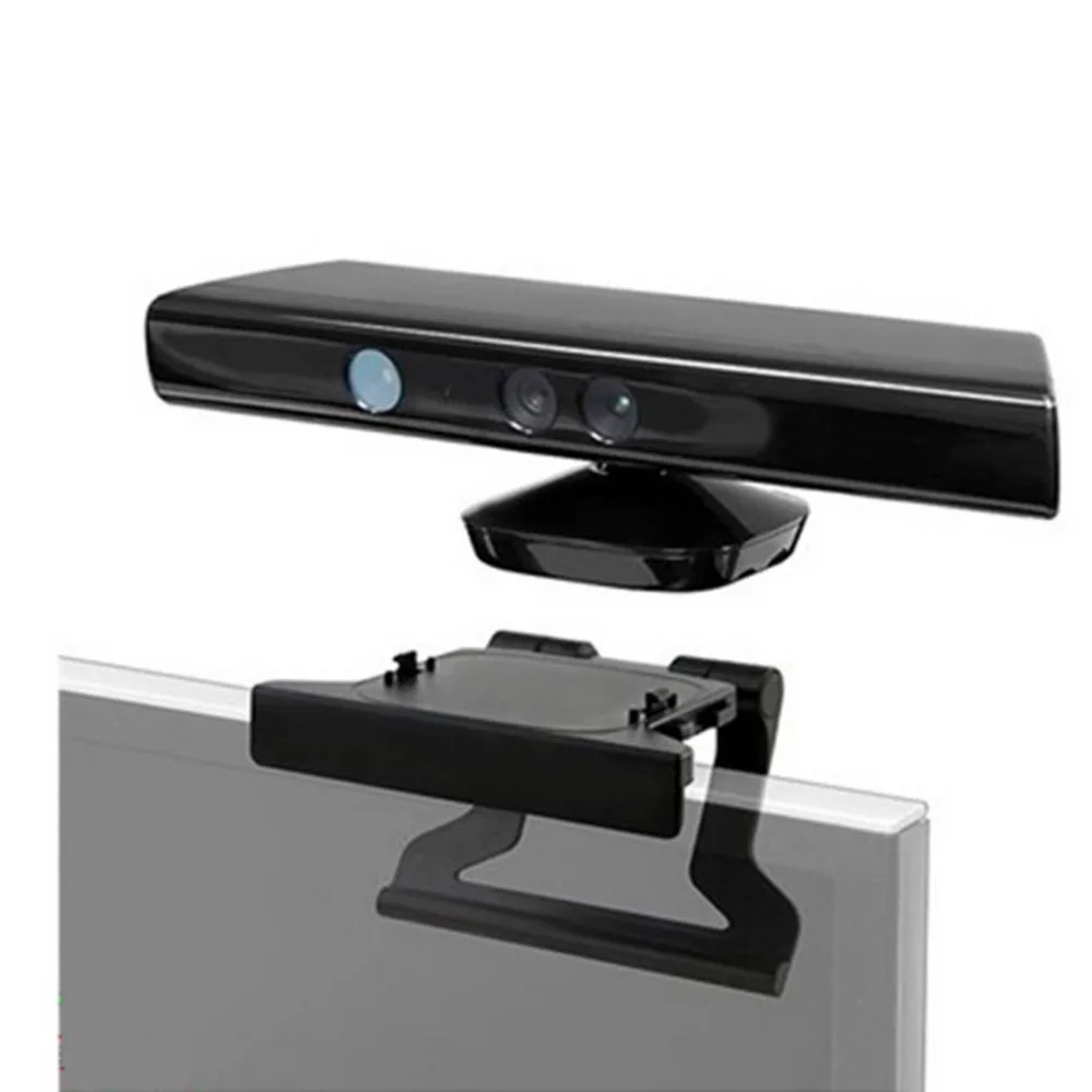 

Durable Use Plastic Black Plastic TV Clip Clamp Mount Mounting Stand Holder Suitable for Microsoft Xbox 360 Kinect Sensor