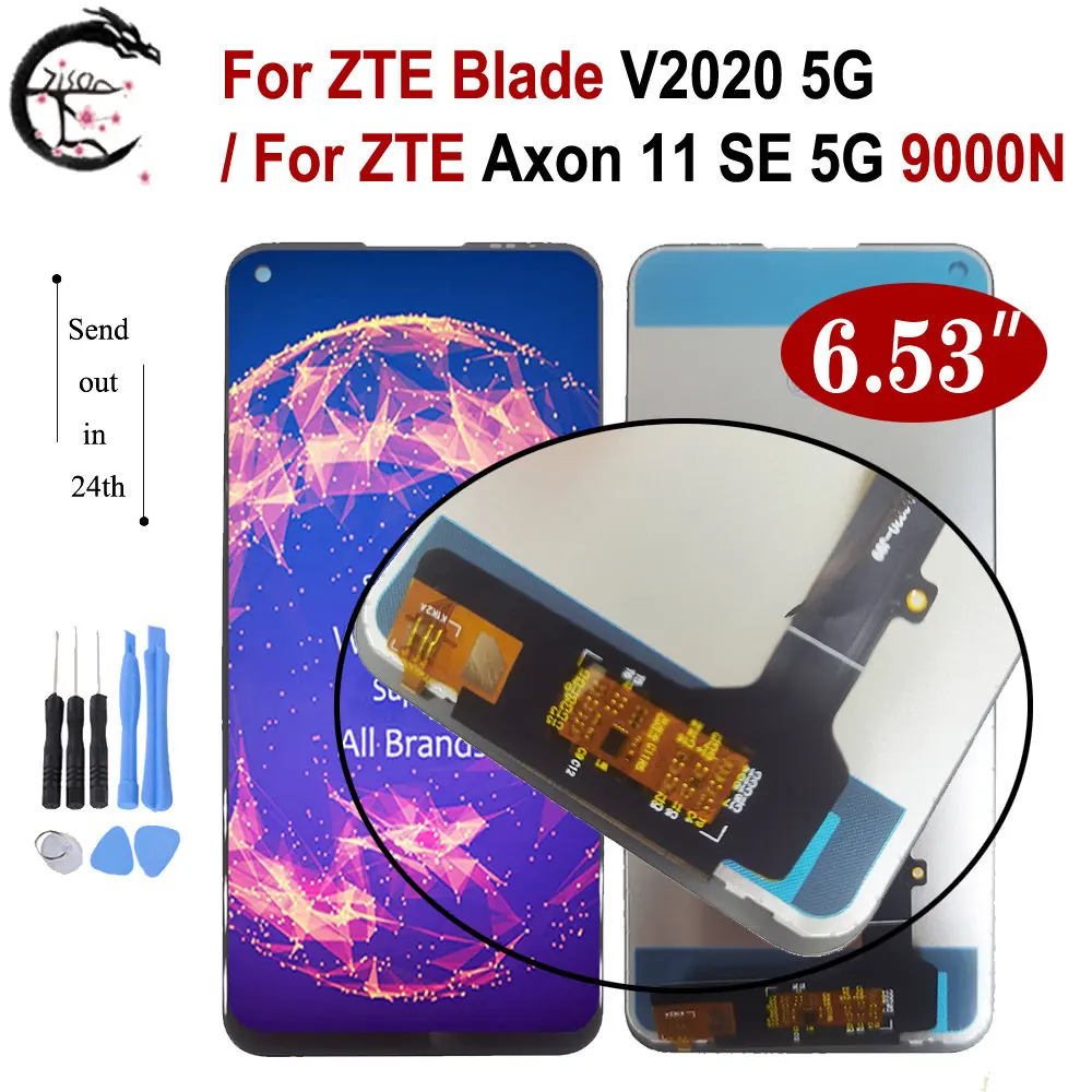 ЖК-дисплей 6,53 дюймов Axon 11 SE 9000N для ZTE Blade V2020 5G, экран дисплея, сенсорный дигитайзер в сборе Axon11 SE, сменный модуль дисплея