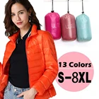 Женская зимняя куртка, новинка 2021, ультралегкие парки на утином пуху, приталенная Женская куртка-пуховик, портативное ветрозащитное пуховое пальто, женская куртка