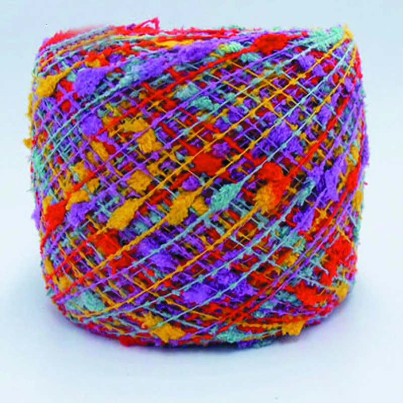 50 г бамбуковая комбинированная пряжа из хлопка и льна окрашенная ручная вязка