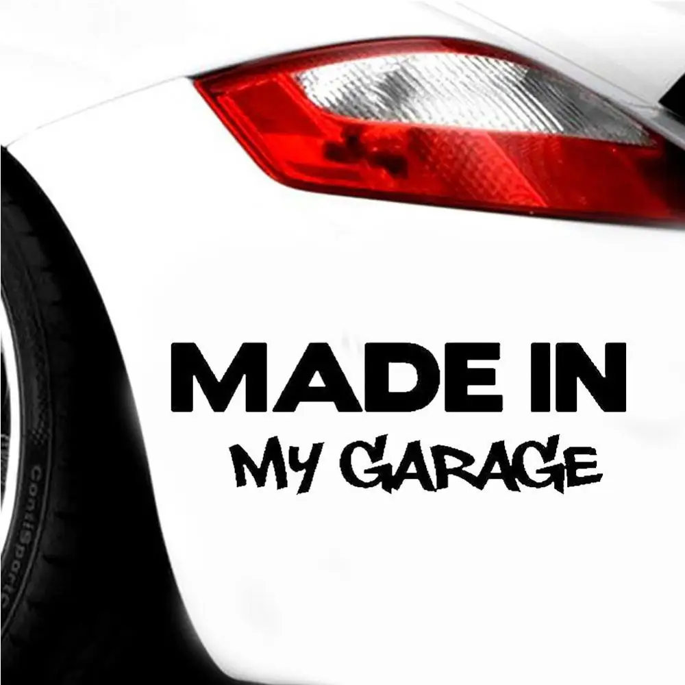 

30% Dropshipping!!Made In My Garage Letter Reflective Car Styling Motorcycle Body Sticker Decal