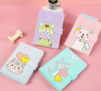cartoon lucky cat notebook office stationery students diary book portable journal planner diy diary notepad plushed cover
