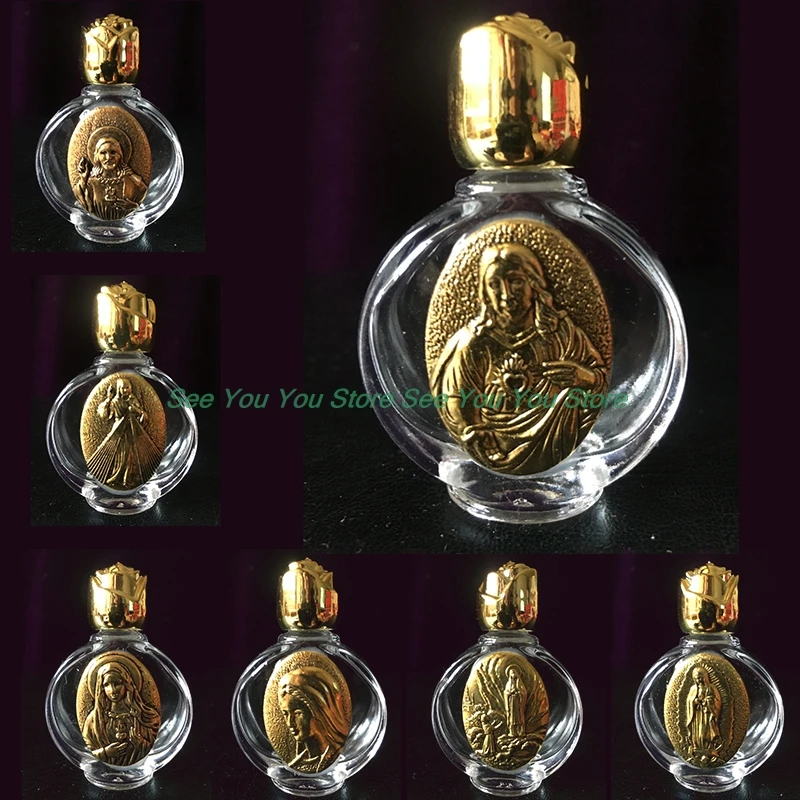 

Holy Water Jesus Bottle Religious Cross Bottle Christian Virgin Sculpture Bottle