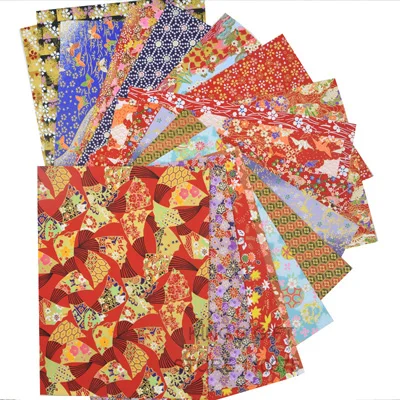 21x28cm Set E Оригами, японская бумага Chiyogami Yunzen, ручная шелковая экранированная бумага для украшения подарочной коробки, куклы - Цвет: 21x28cm Set E