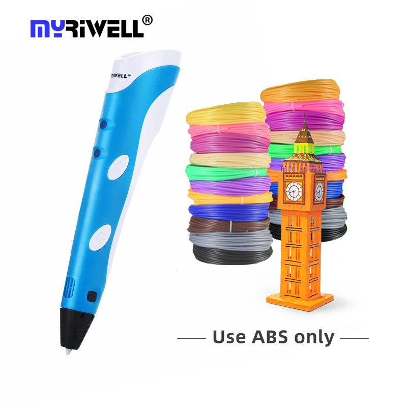 

Myriwell 3D Pen Original DIY 3D Printing Pen 1.75mm ABS Filament Creative Toy Birthday Gift For Kids Design Drawing RP-100A