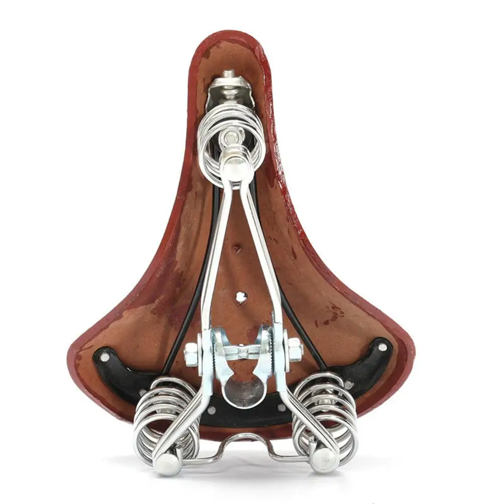 Классическое велосипедное седло Ретро кожа Винтаж Натуральная классическое