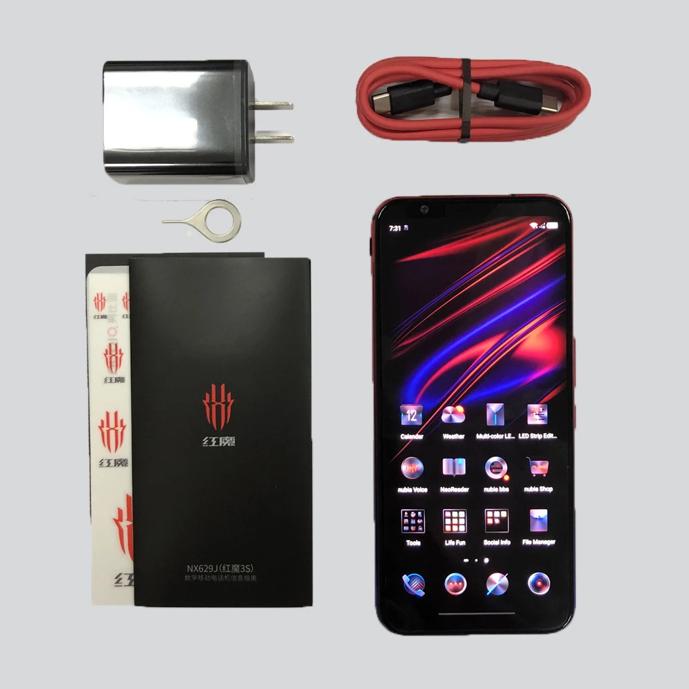 Оригинальный Смартфон ZTE Nubia Red Magic 3S 8 ГБ ОЗУ 128 Гб ПЗУ 6 65 дюймов AMOLED Snapdragon 855 48.0MP +