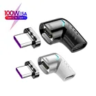 Магнитный адаптер USB Type-C, 100 Вт, магнитный конвертер для быстрой зарядки USB C в Type C, магнитный кабель, разъем Usbc для iPad MacBook