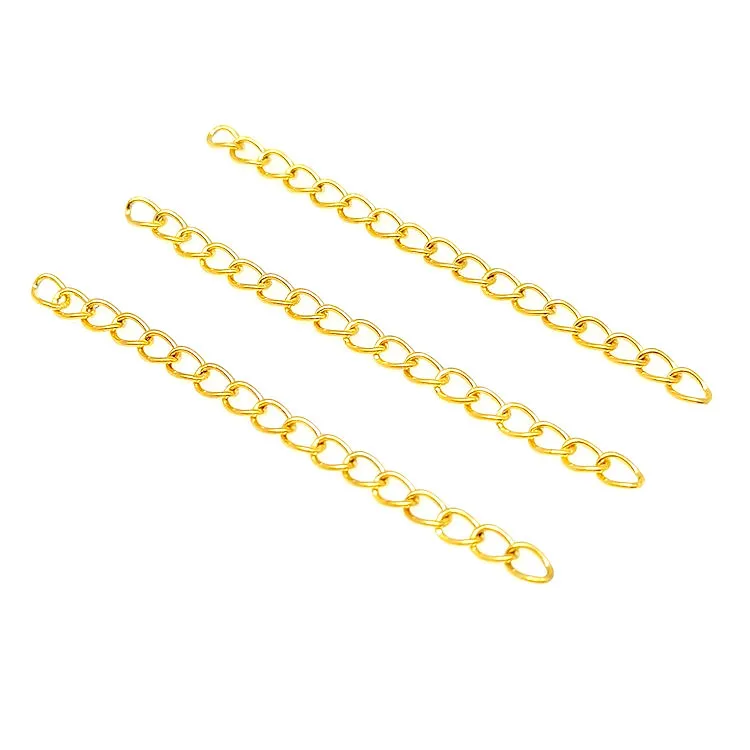 

10Pcs Environmental Protection Stainless Steel Plating Gold Tail Chain 0.6 * 3 * 4 Mm Diy Bracelet Necklace To Extend The Chain
