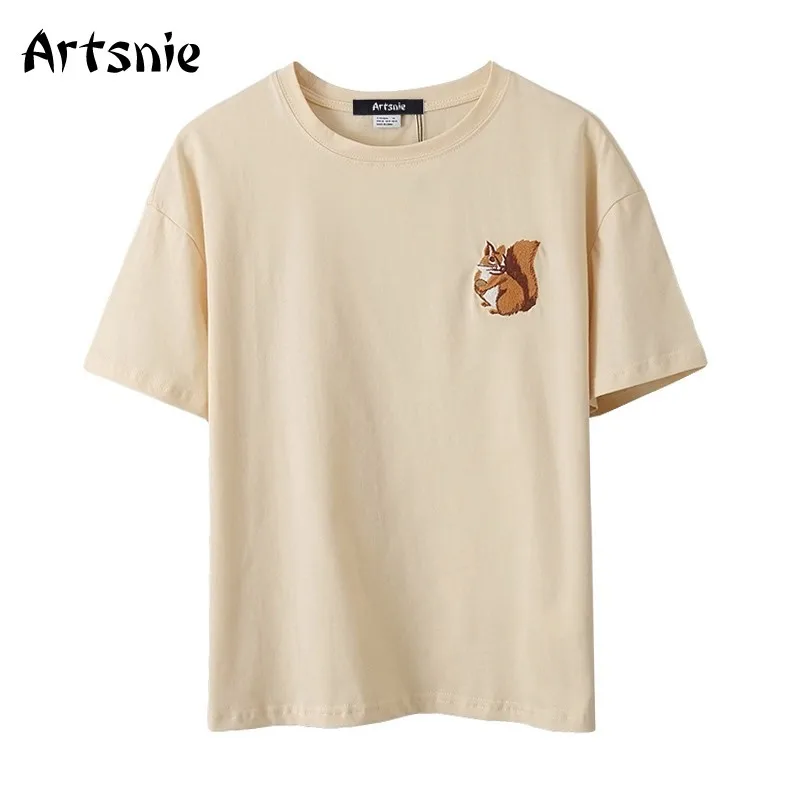 

Artsnie детские штаны с вышивкой и рисунком футболка женская летняя обувь 2021 с круглым вырезом с коротким рукавом негабаритных топы Femme уличная...