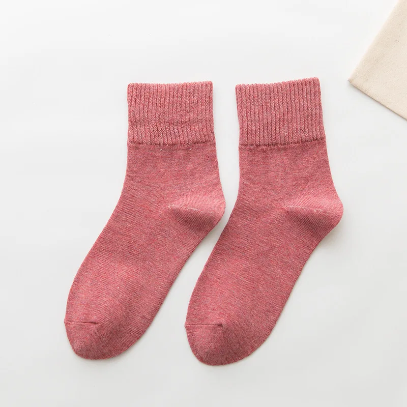 

New Socks Women Autumn and Winter Tube Women's Socks Solid Color Cotton Socks Ladies Japanese Casual Trend