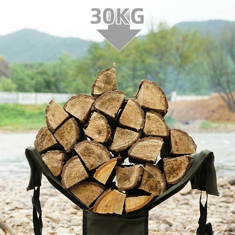 Outdoor Camping Firewood Rack Aluminum Alloy Racks Bag Storage Portable Canvas | Дом и сад