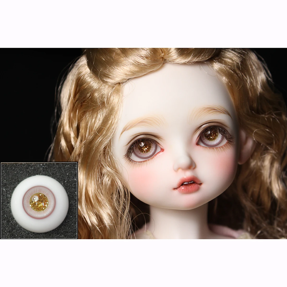 16 мм светильник розовый золотой песок глазное яблоко зрачка для шарнирных кукол