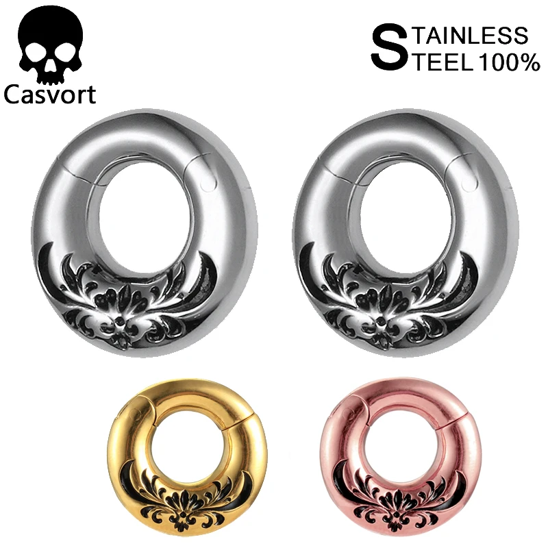 Casvort 2PCS Magnetic Ear Weights Plugs Gauges Fashion Body Jewelry Piercing Ear Tunnels Expander Ears Accessories For Women Man