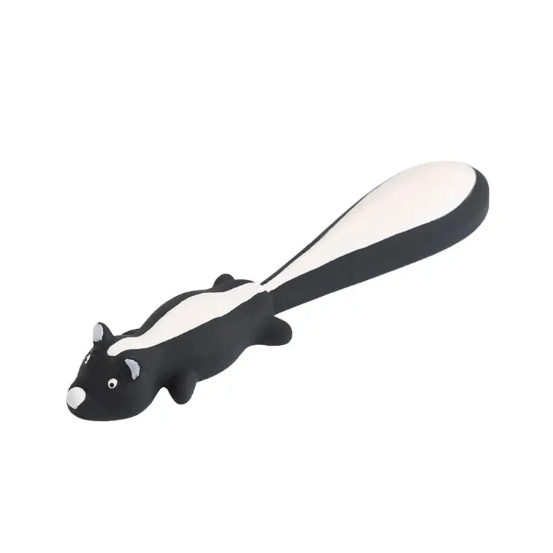 

P82C Dog Latex Chew Squeaker Sound Playing Toys Cartoon Long Tail Raccoon Squirrel Shape Pet Puppy Gnaw Molar Biting Toy