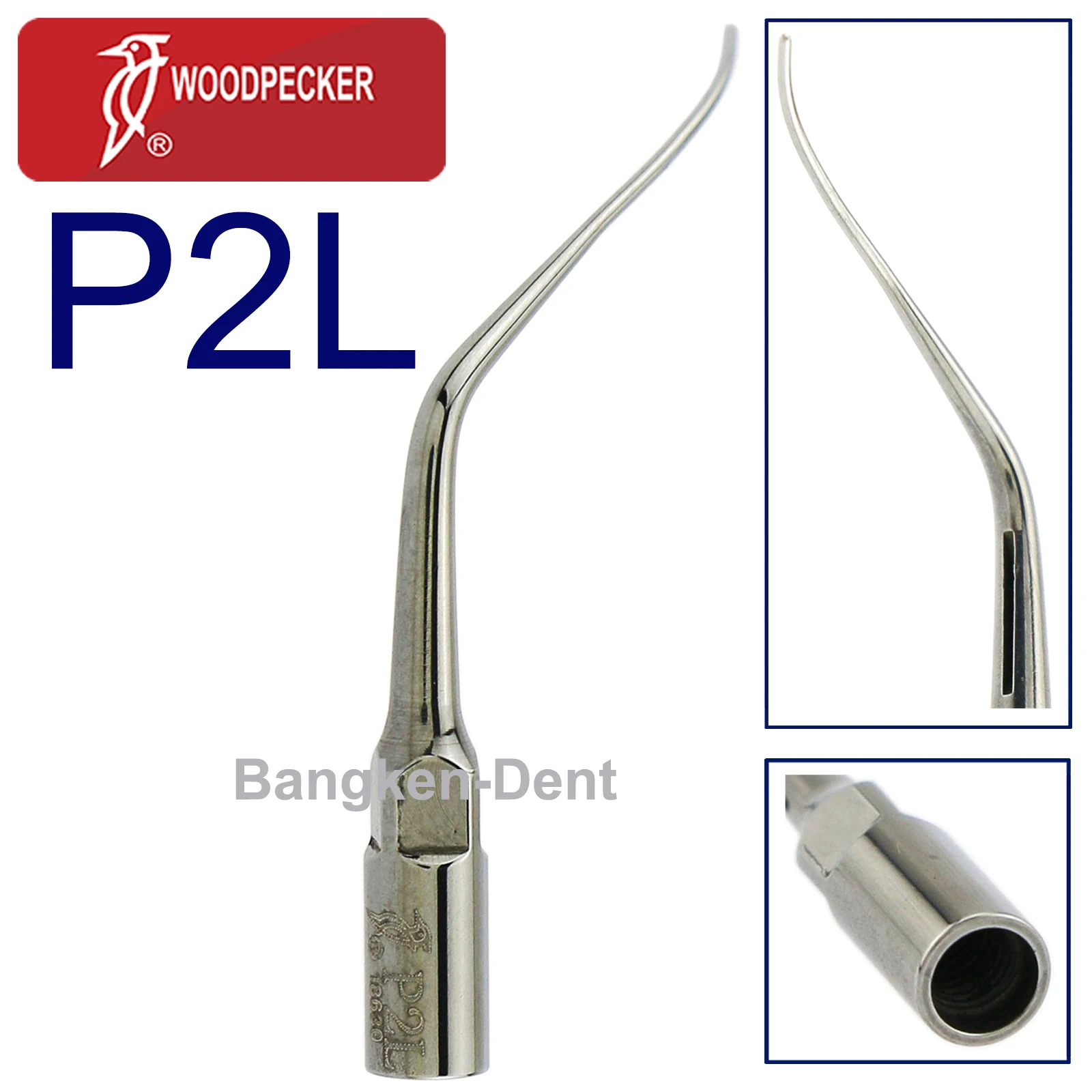 Woodpecker 100% Original Dental Ultrasonic Scaler Tip Periodontal Scaling Tips P2L P2R Diamond Coated P2LD P2RD UDS EMS