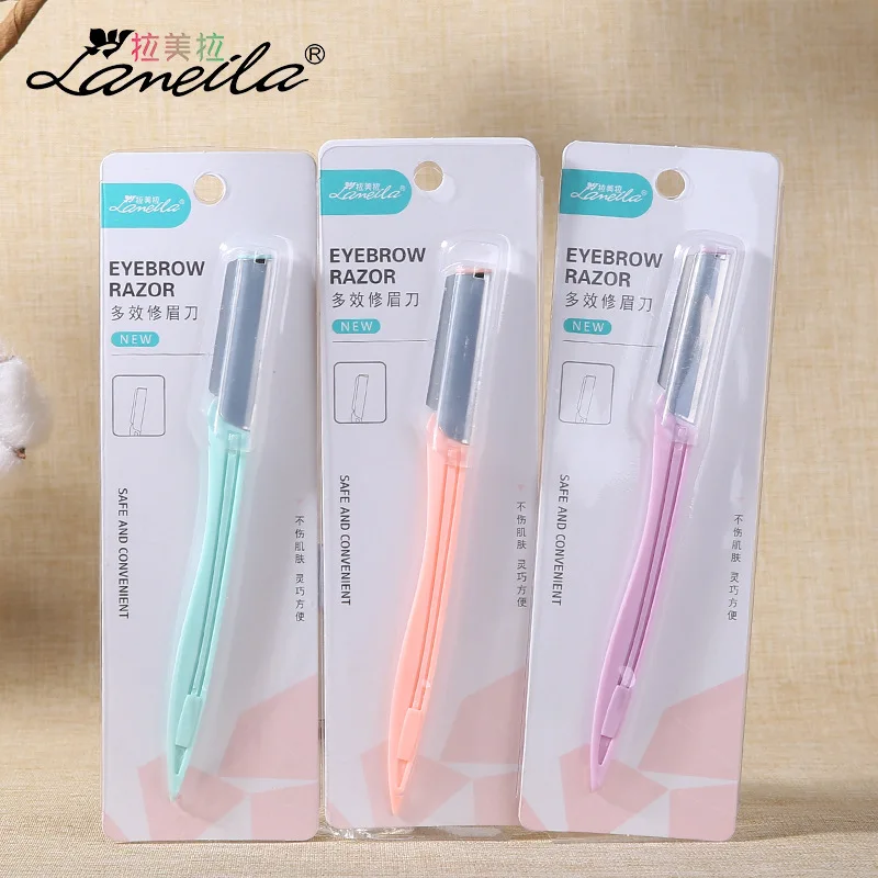 No Net Stainless Steel Eyebrow Knife ABS Material Portable Scraper ti mei dao A0370 |