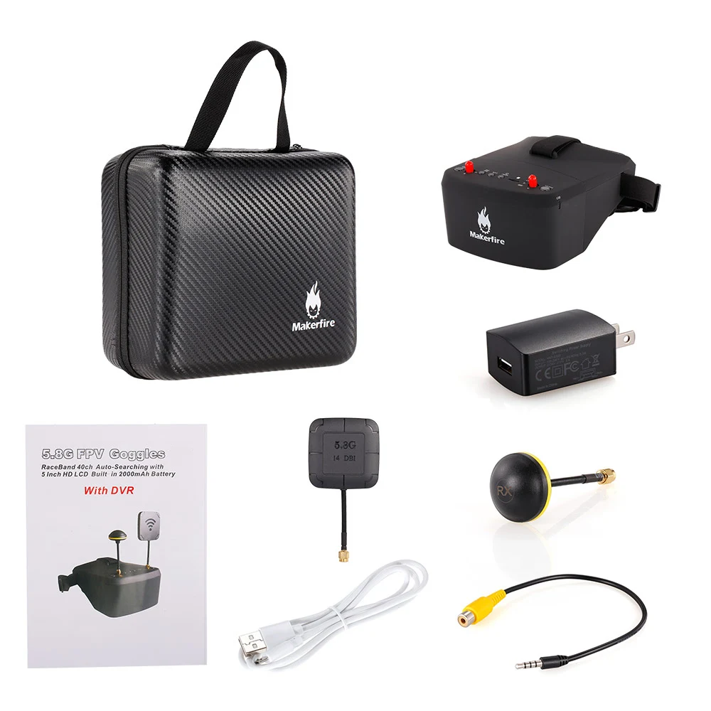 EV800D 5 8G 40CH двойная антенна FPV очки с DVR для QAV 250 220 210 гоночный Квадрокоптер|Детали и