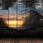 Eclipse sea view 5 шт. настенная Печать на холсте HD Печать плакаты картины масляная живопись гостиная домашний декор картины