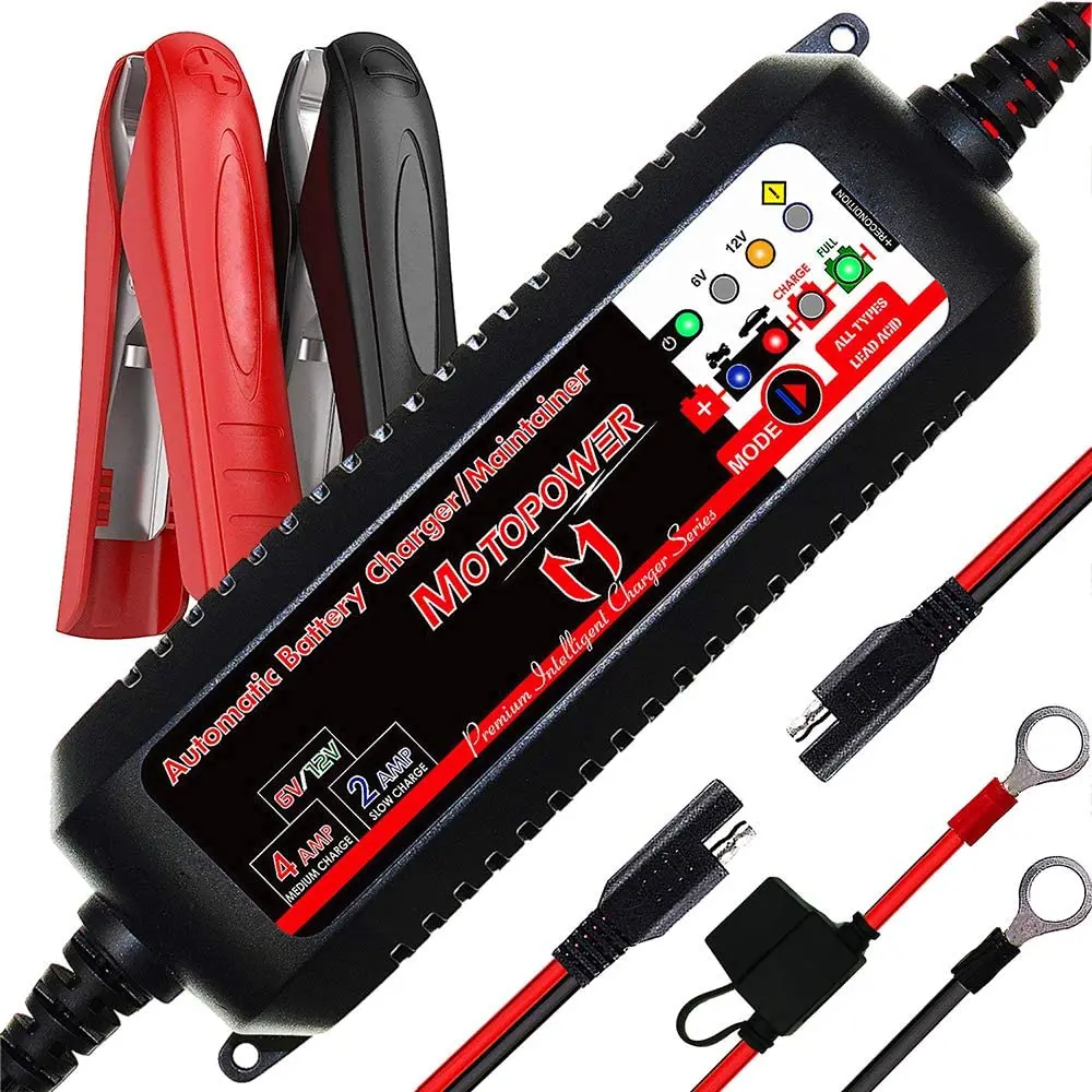 Умное зарядное устройство MOTOPOWER MP00207 6 в/12 В, 4 а, полностью автоматическое, для ремонта свинцово-кислотных аккумуляторов всех типов Ca