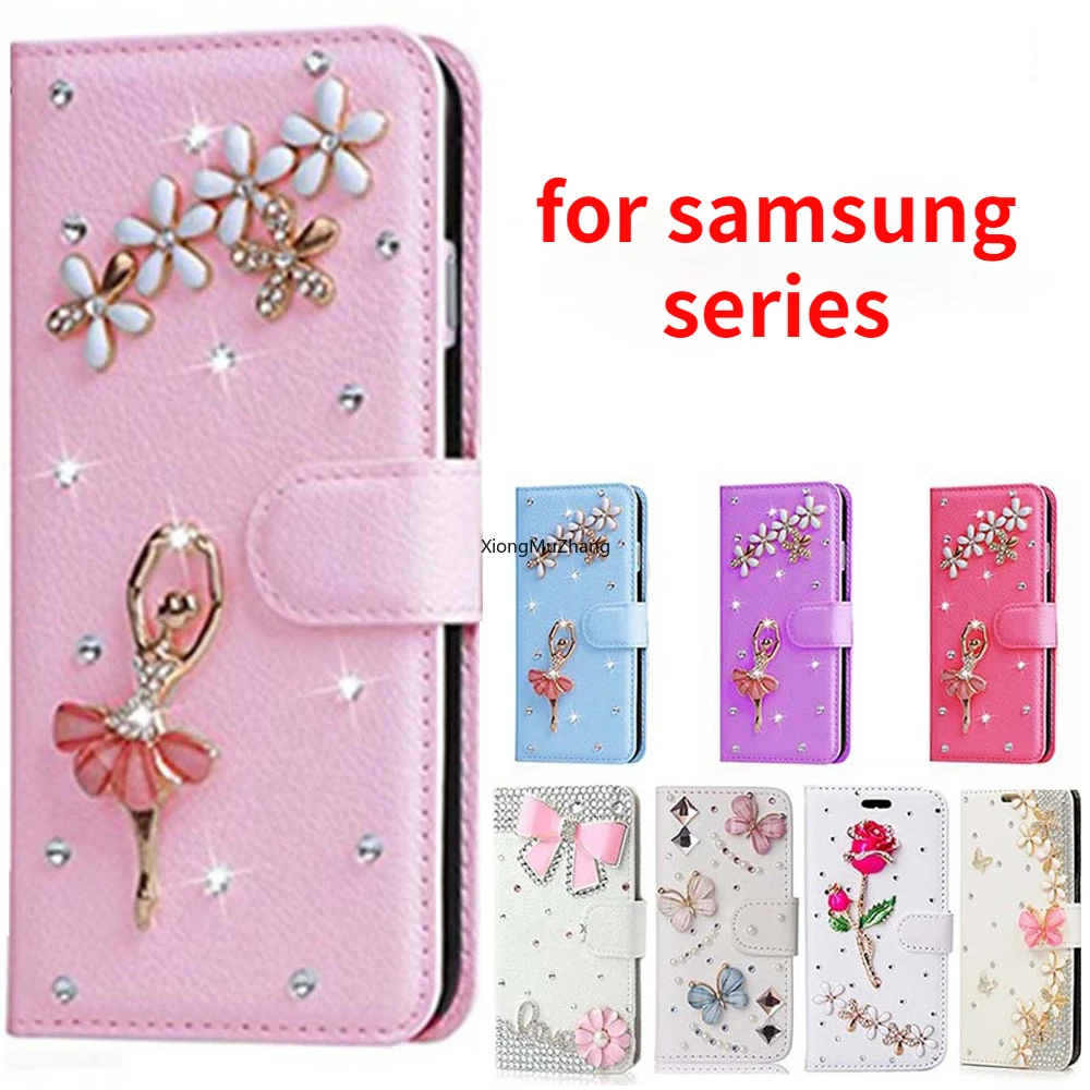 

Bling Glitter Diamond Girls Wallet Case Flip Leather Stand for Samsung M10 M20 M01 M30S M21M31S M51 M80S M60S M01 Core M42 5G