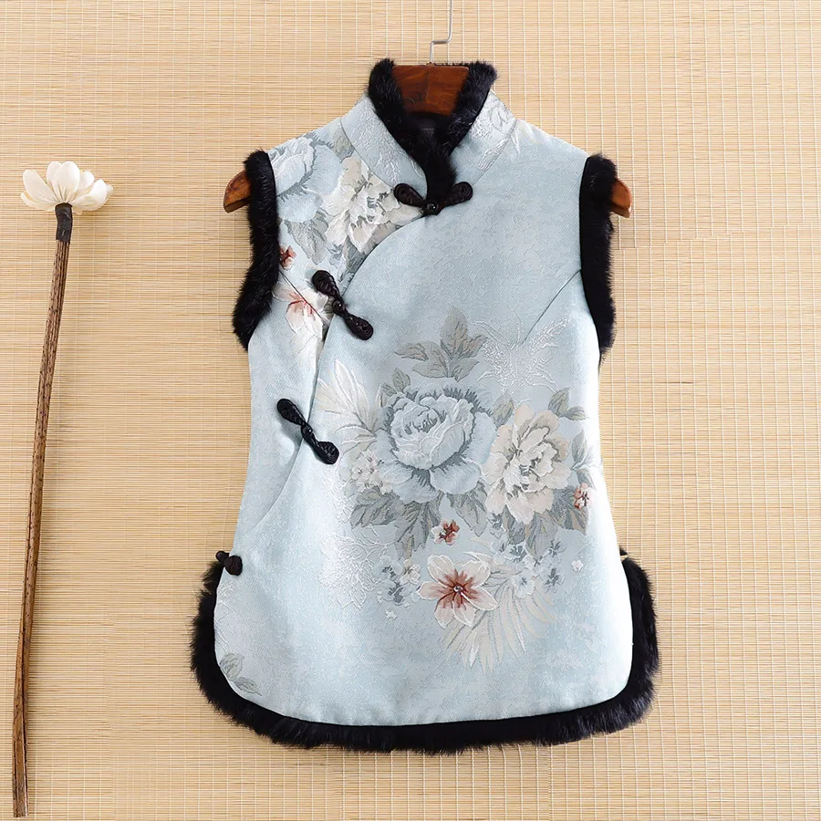 Женский хлопковый жилет элегантный жаккардовый топ из кроличьей шерсти в