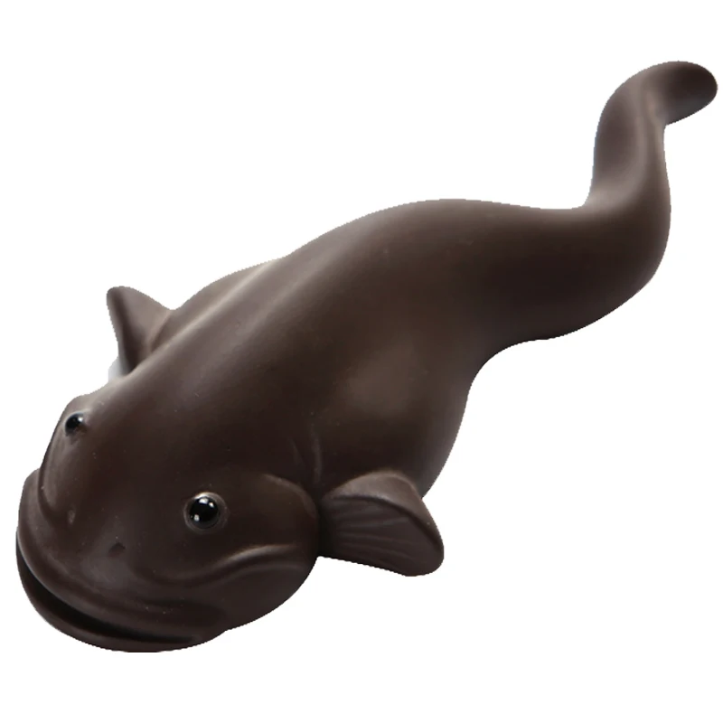 Фиолетовая глина Чай Pet Исин статуя статуэтки в виде рыб китайские чайный набор