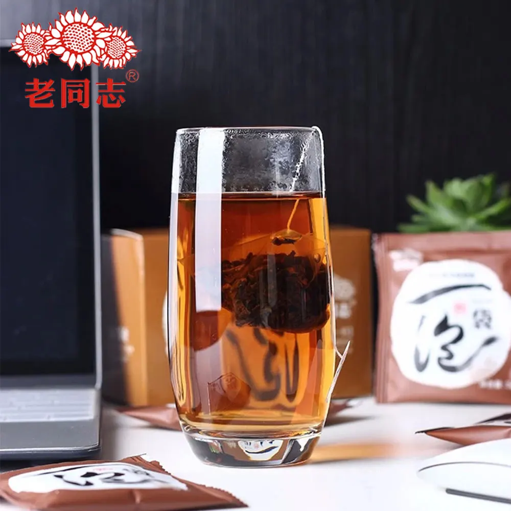 чай пуэр Haiwan 2017 Старые товарищи пакетика чая Спелый Пуэр 3gX15 Сумки|Заварники| |