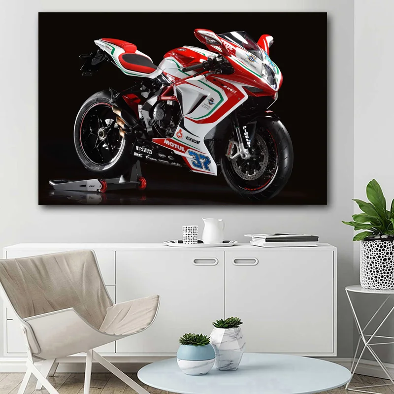 Постеры и принты транспортных средств Agusta F3 Superbike мотоцикл гоночный автомобиль DIY