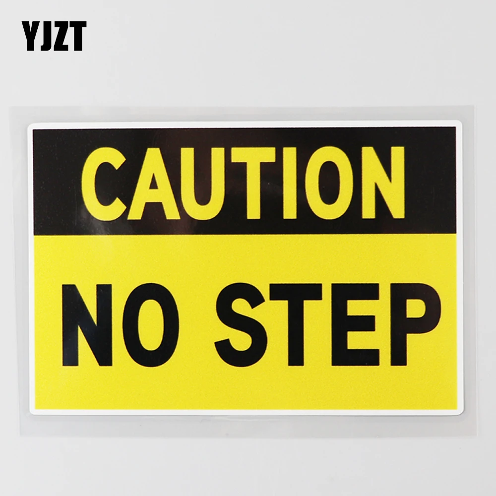 YJZT 13 3 см × 8 предупреждение No Step опасность смотреть ваш шаг Наклейка ПВХ
