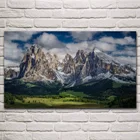 Alps доломиты, Италия, горы, большой природный ландшафт, ткань, фотография, домашнее искусство, украшение для гостиной KM792