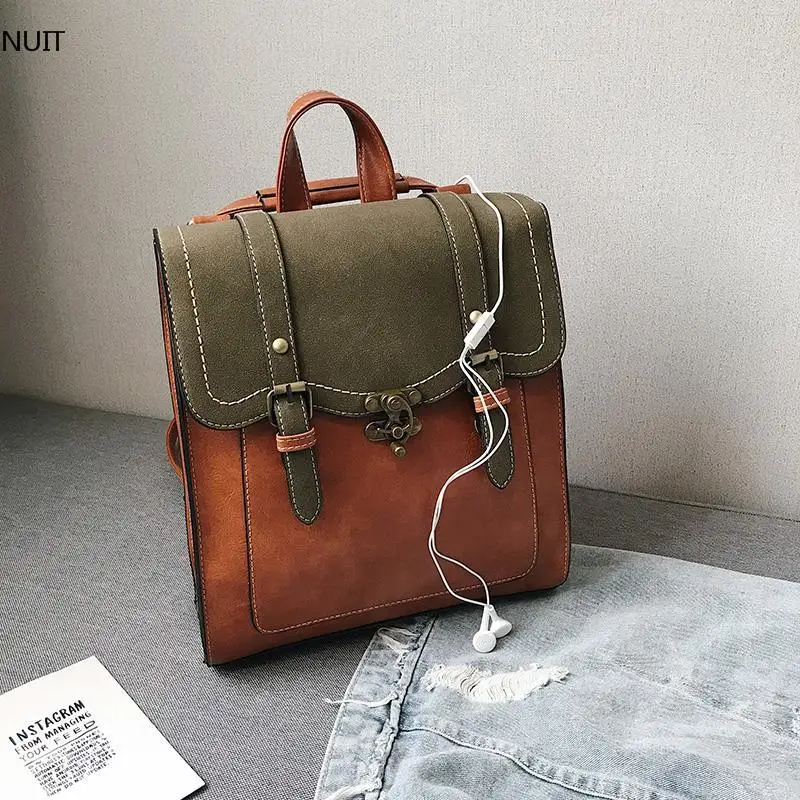 Из искусственной кожи модные сумки рюкзаки для школы сумки для подростков Наплечная Сумка рюкзак женский роскошный дизайнерский школьный рюкзак Mochila - Цвет: brown