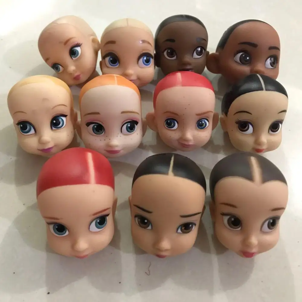 

1pcs original princess head doll accessories DIY doll bald material Cartoon Princess Kawaii Elsa Anna action figure model Toys