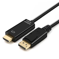 displayport to hdmi compatible 4k dp to hdtv male to male 6 feet cable gold plated cord compatible for lenovo dell hp asus