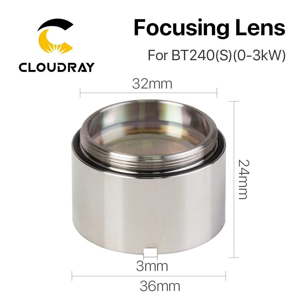 Волоконный лазерный фокусный объектив Cloudray BT240S D30 F100 F125mm с держателем объектива