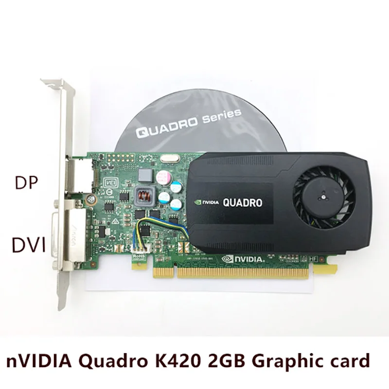 Original Nvidia Quadro K420 2GB GDDR3 Professional Graphics Card PS CAD Graphic Design Office