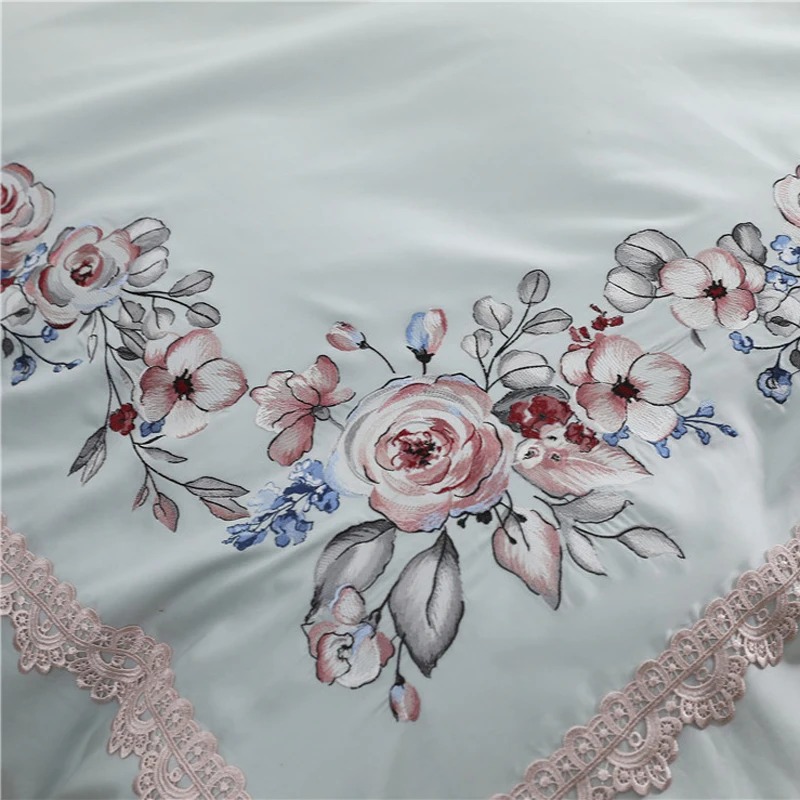 Комплект постельного белья из египетского хлопка с классической вышивкой | Дом и