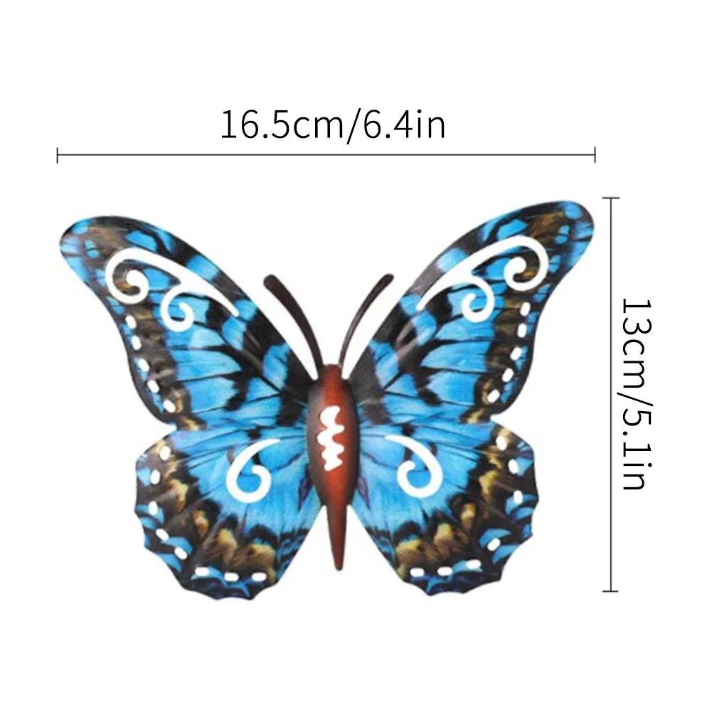 

4PCS Butterfly Wall Ornaments Realistic Metal Hanging Wall Diy Wall Book Ornament Art Sculpture Decorations For Home Bedroom