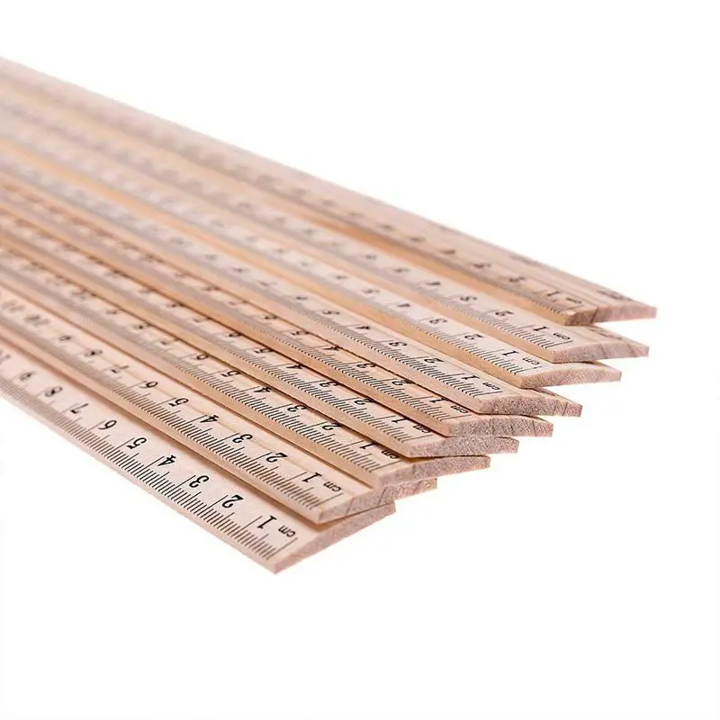 

20 PCS Pack Wood Ruler for School /Office /Student Wooden Measuring Ruler, With 2 scale (12 Inch and 30 CM)