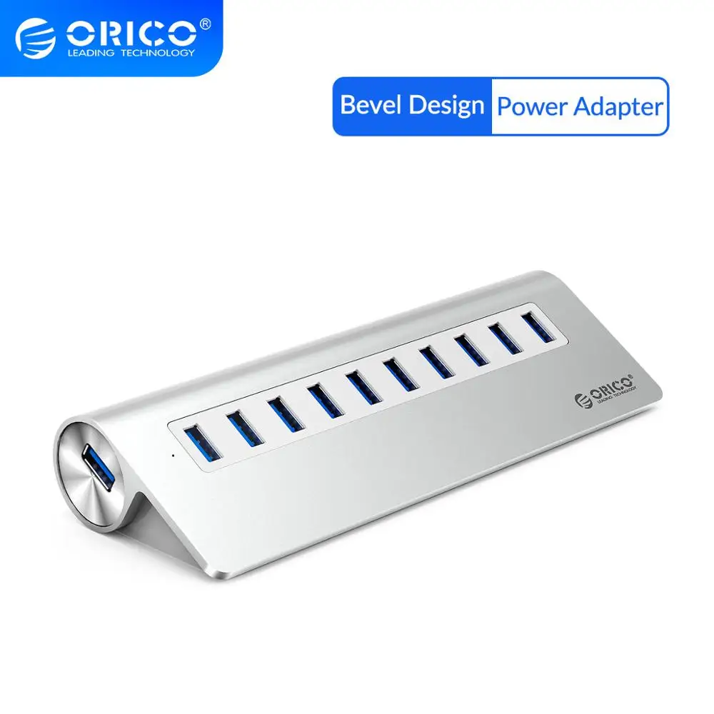Алюминиевый Концентратор ORICO USB 3 0 с 7 10 портами 5 Гбит/с высокоскоростной usb