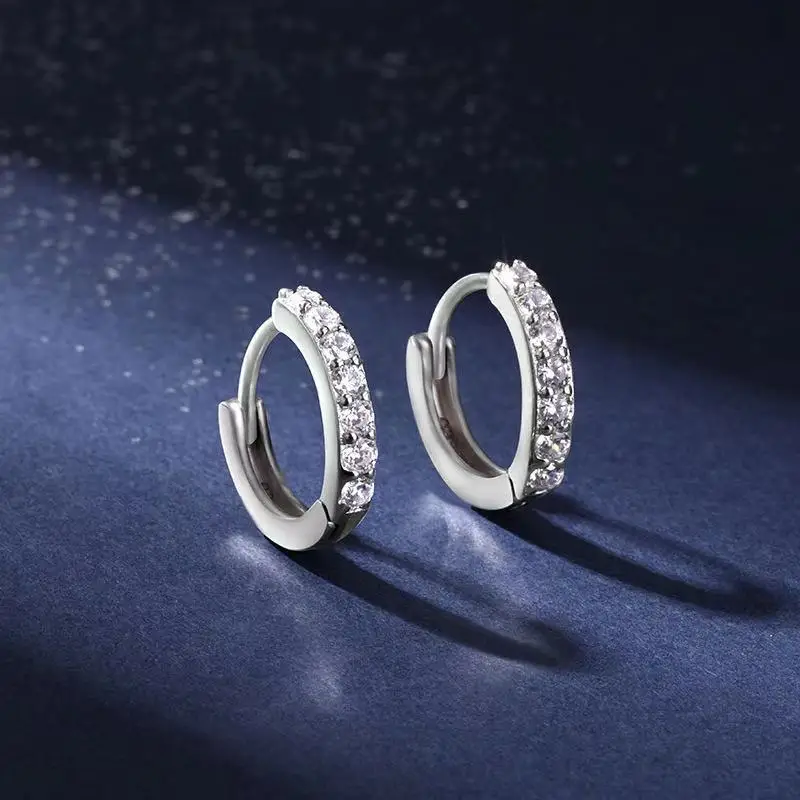 

Jewelry Earrings 925 Sterling Silver Earrings Temperament Ins Female Tassel Simple Silver Micro-Encrusted Zirconia Earrings