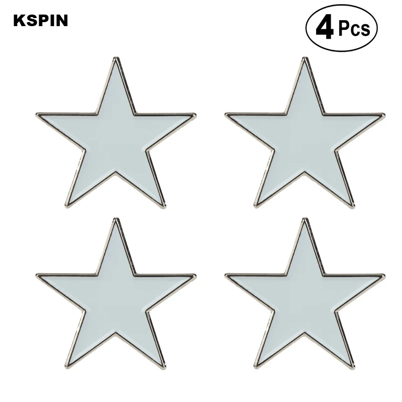 

Black Star Lapel Pin Badge Lapel Pin Flag badge Brooch Pins Badges 4pcs