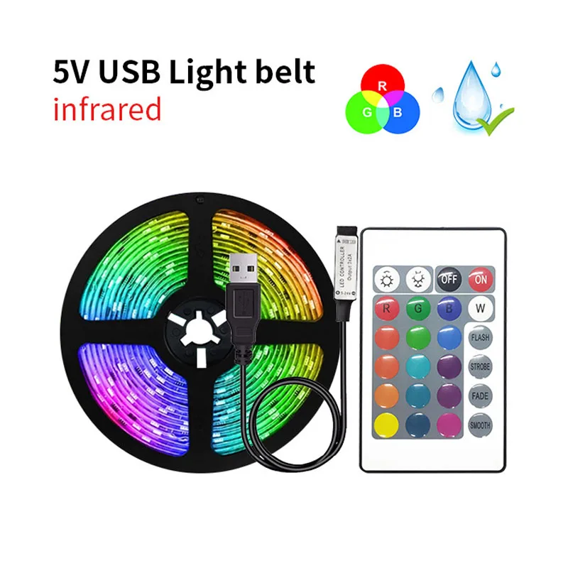

LED Light Strips Bluetooth WIFI Controller Flexible RGB 5050 Decoration BackLight Lamp Night light Luminous String For Bedroom