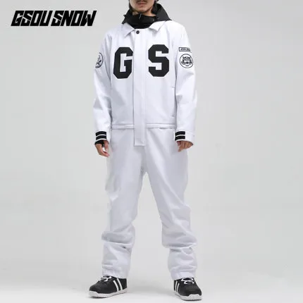 GSOU SNOW One Piece Ski Suit Women Men Snowboard Couple Style Windproof Waterproof Skiing Jacket Winter Male Female | Спорт и