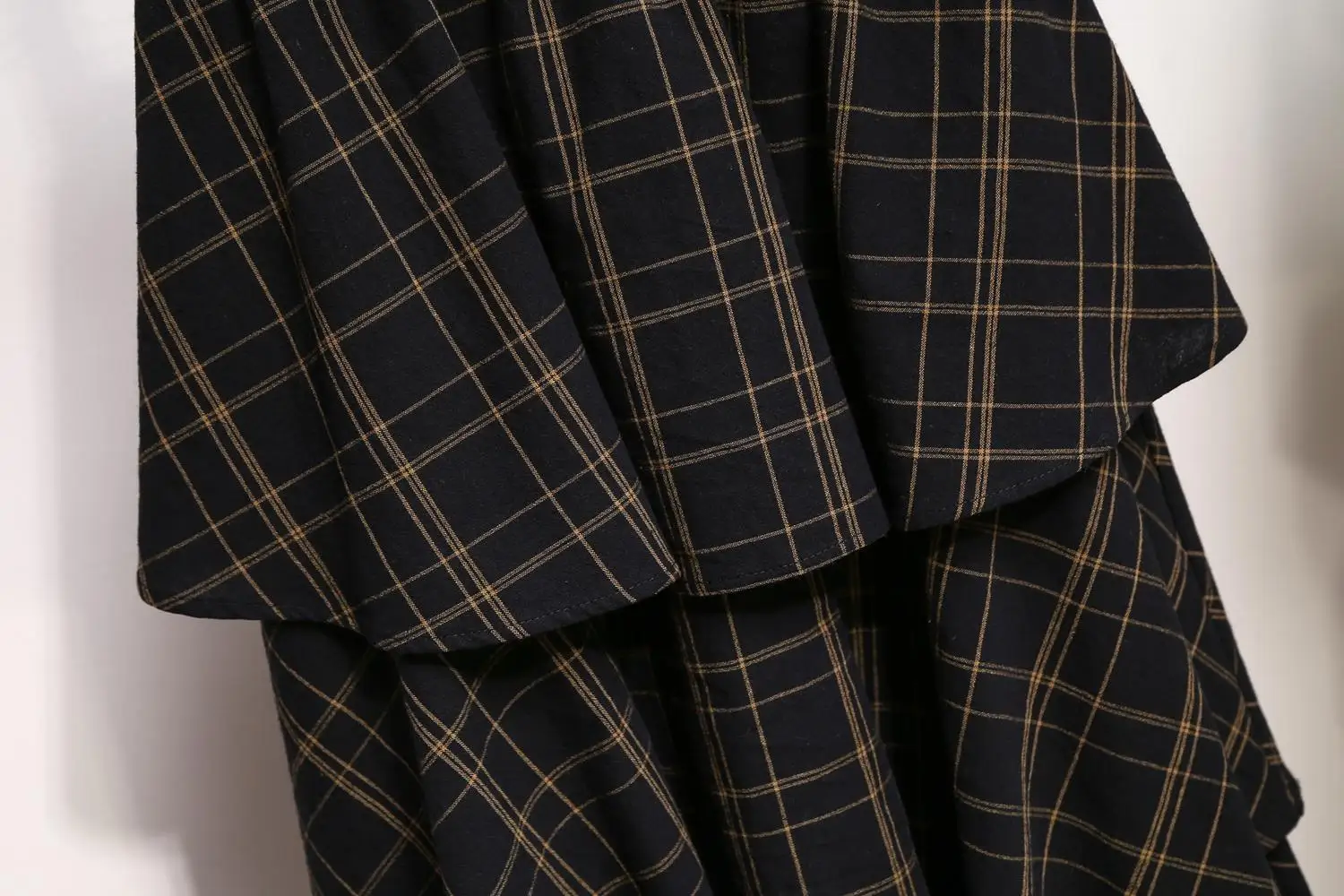 XL-5XL Plus size Autumn Women Blazers Plaid Skirt Suits Lady Office Large Size Single Breasted Jacket Ruffle Two Piece Set | Женская