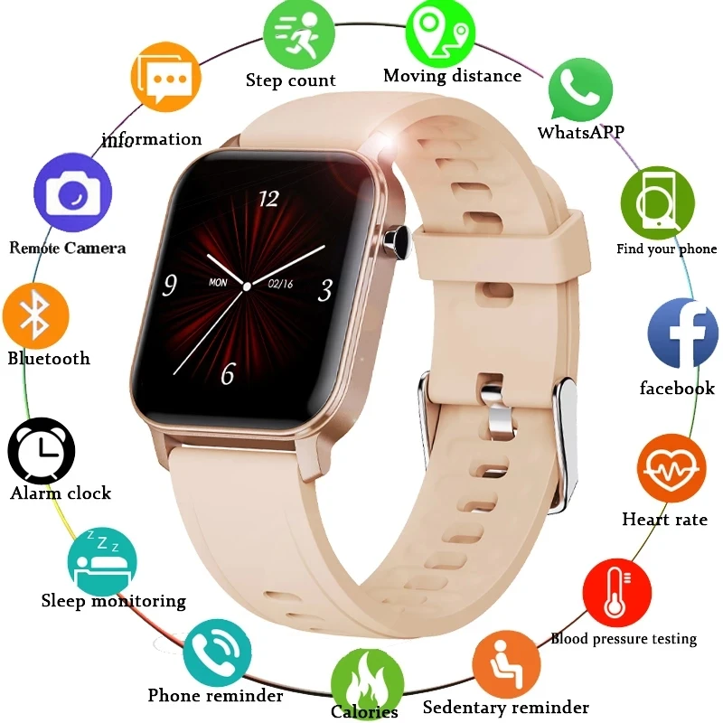 

GEJIAN For xiaomi huawei Smart Watch Women men Full Touch electronic watch Clock Fitness Tracker Woman Smartwatch Girl gift +Box